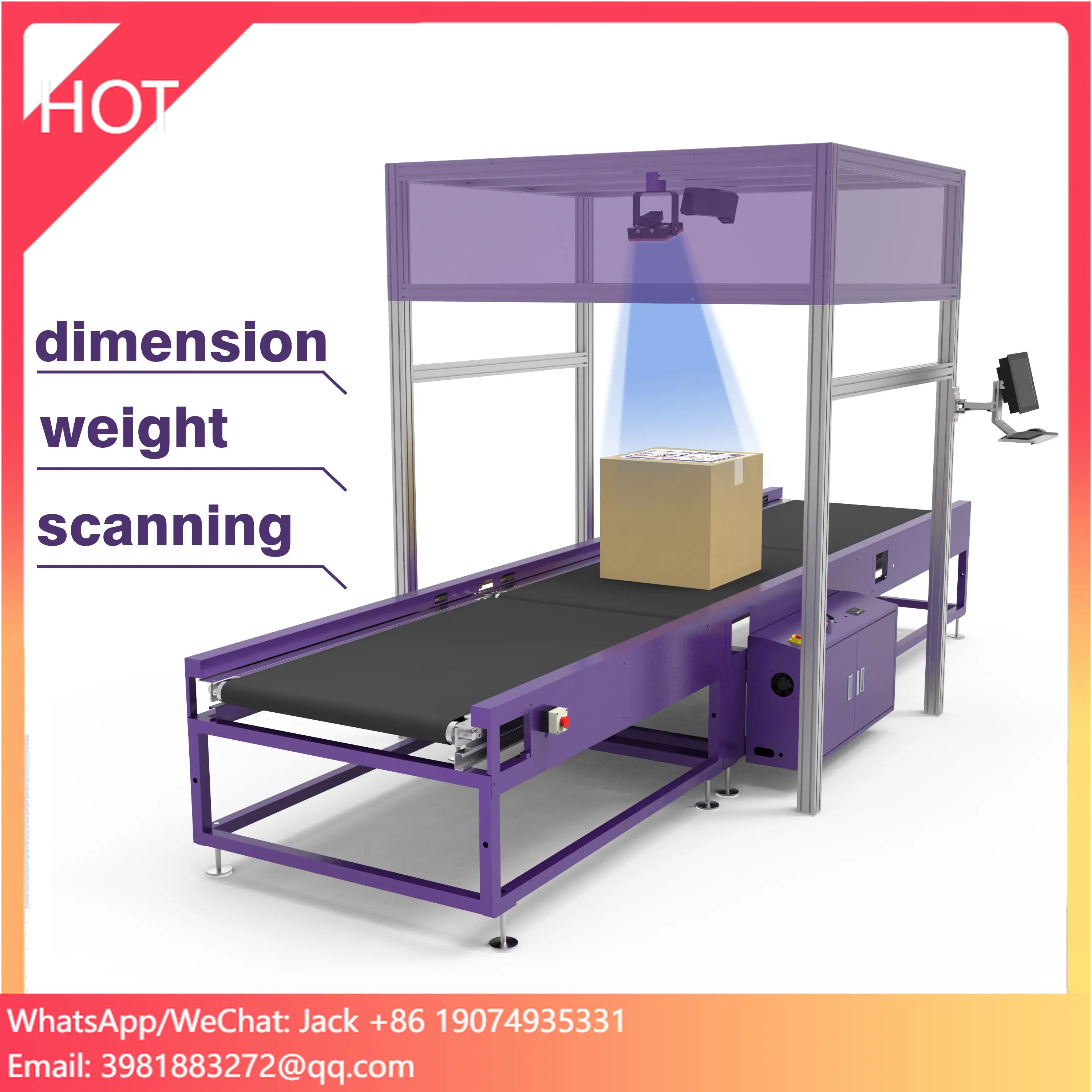 

DWS Machine For E-commerce By Dimension Camera Dimensioning And Sorting System