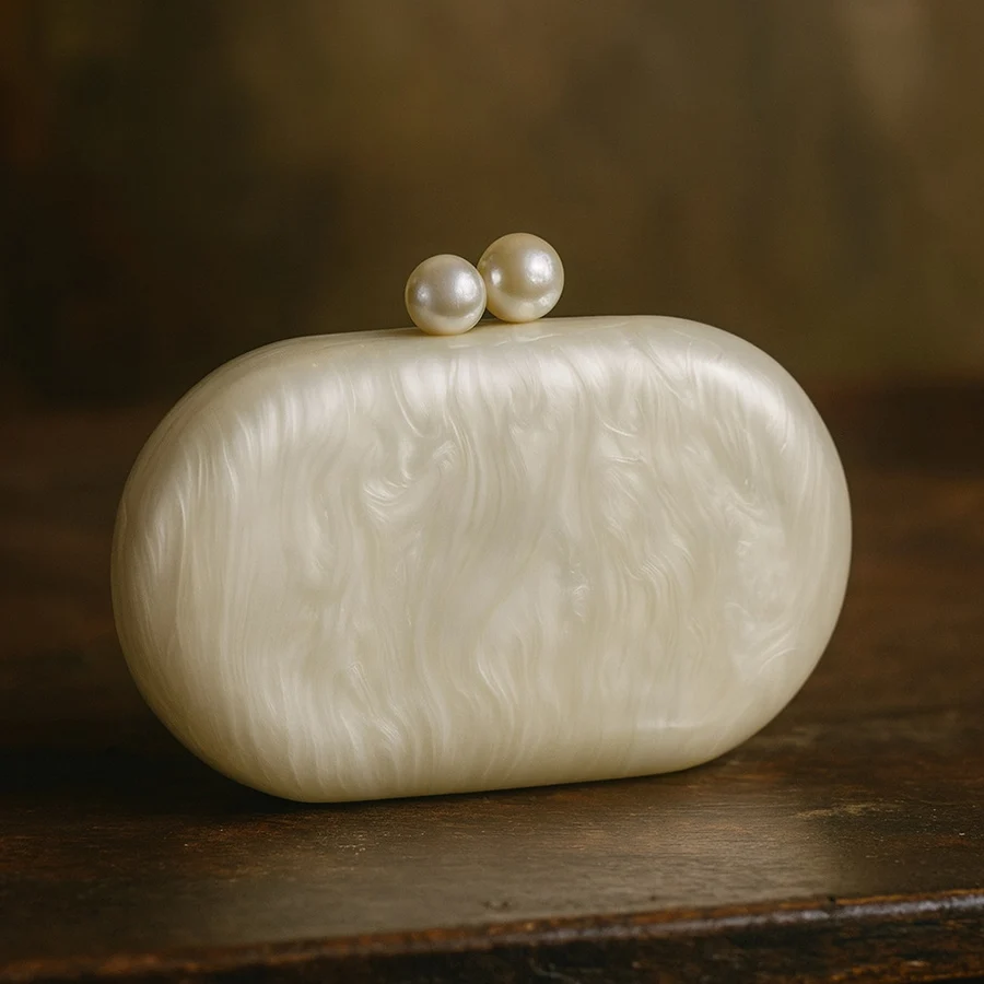 

Модная овальная женская вечерняя сумка, элегантная новинка, клатч в форме ракушки, акриловая сумка на плечо с длинной цепочкой, вечерние сумки для ужина, банкета