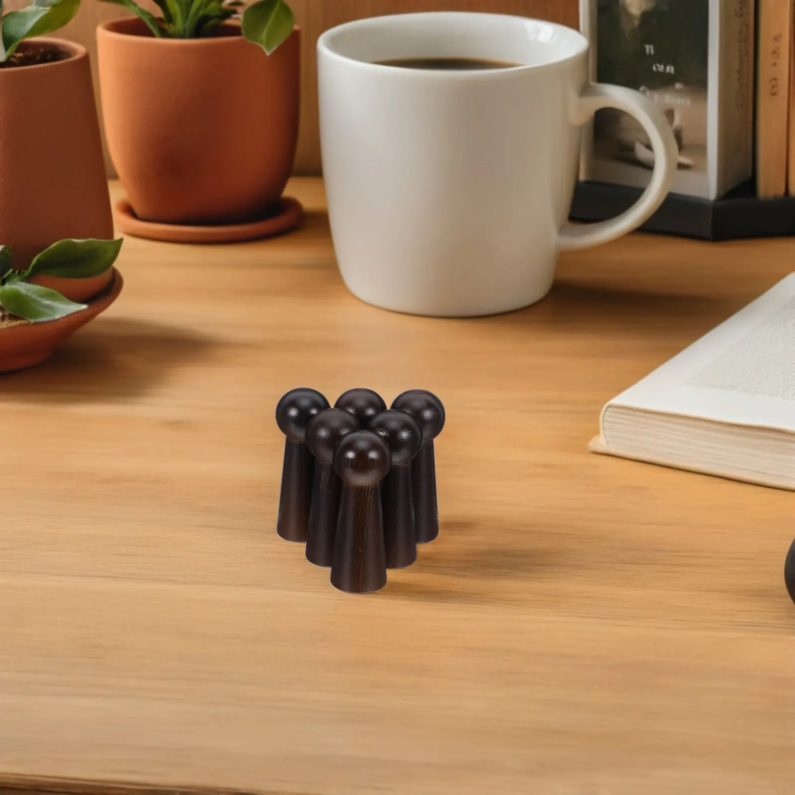 10Pcs Wooden Shaker Peg Screw-on Unfinished Wall Hook Rack 1.97 Inch DIY Paintable Solid Wood Key Hat Clothes Towel Hanging Peg