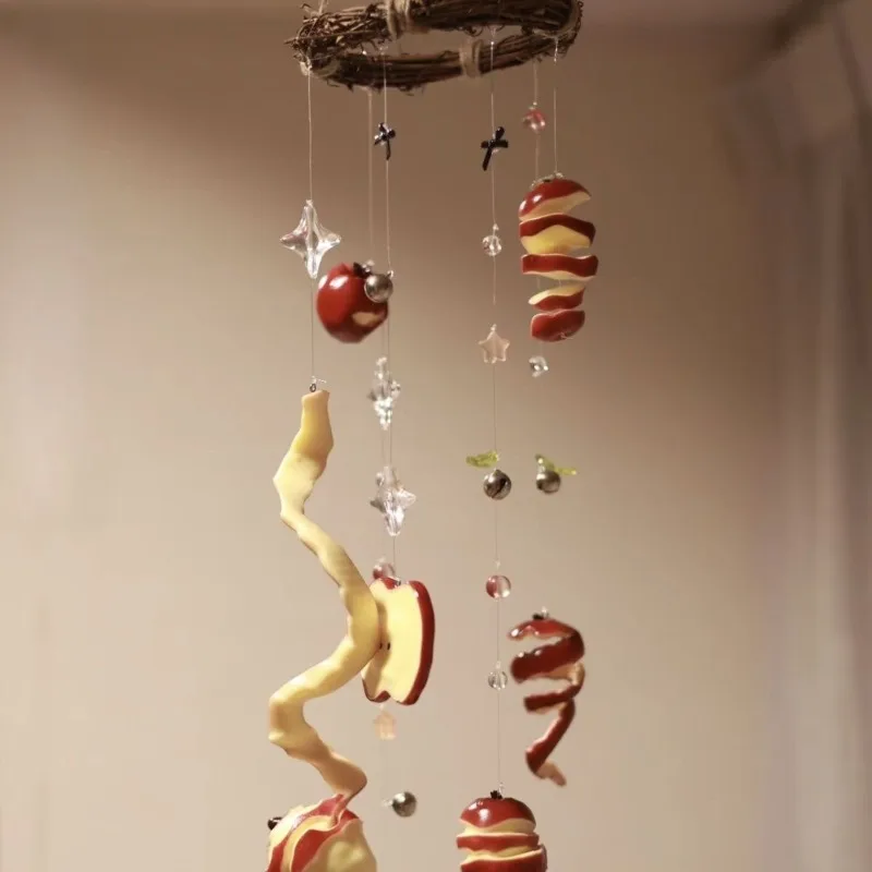

Apple Wind Chime Pastoral Series Design DIY Handmade Creative Gift Material Package Needs To Be Installed By Yourself Room Decor