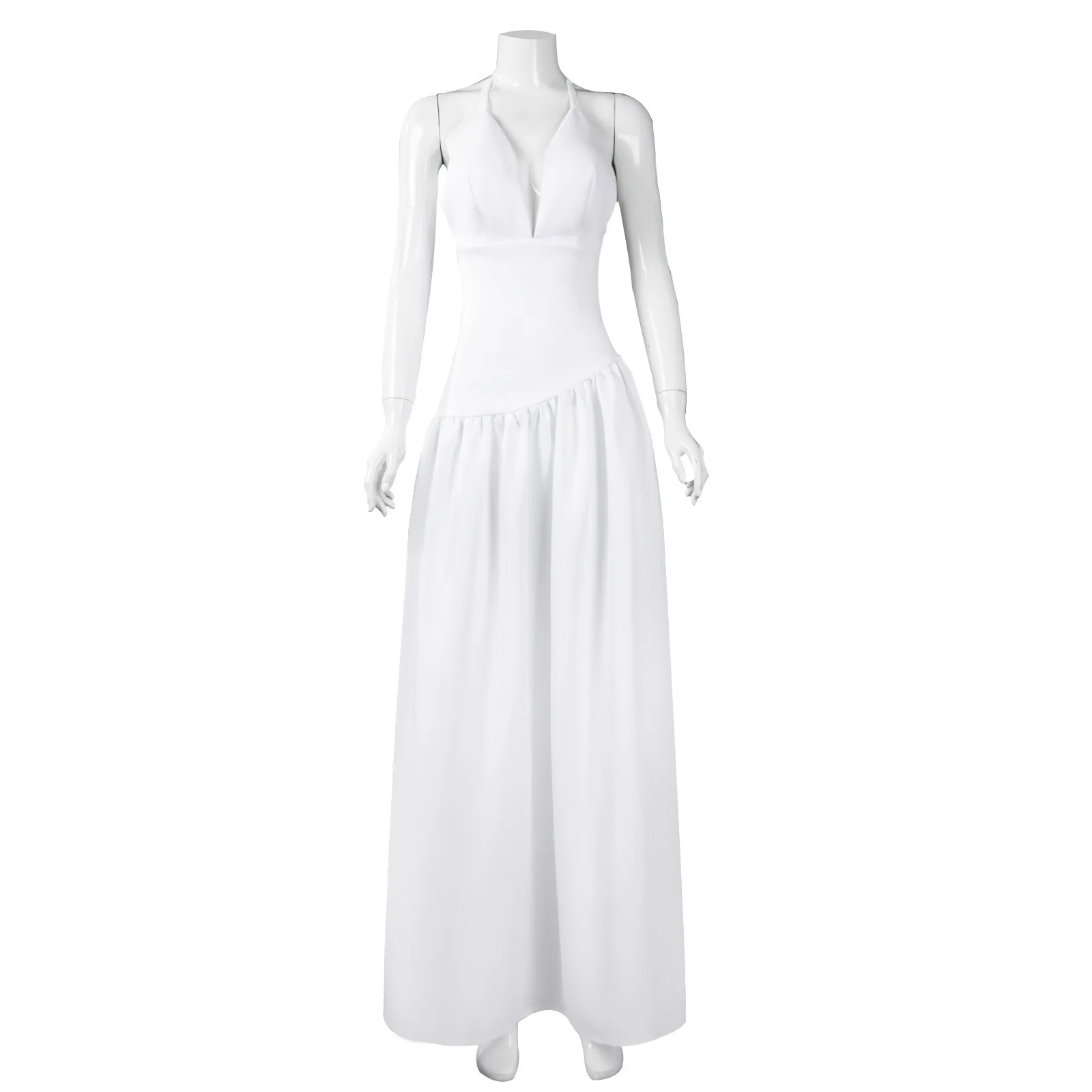 

Joker 2 Gaga Cos Dress Clown Girl Halle Quinn White Dress Cosplay Costume