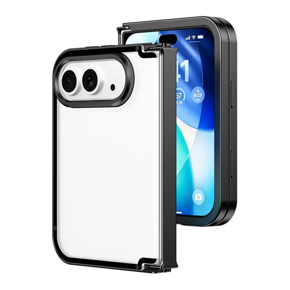 Thin Foldable Device Protector Slim Aluminum Alloy Phone Cover Aluminum Frame Phone Case for Iphone 2026 Slim Metal Bumper Cover