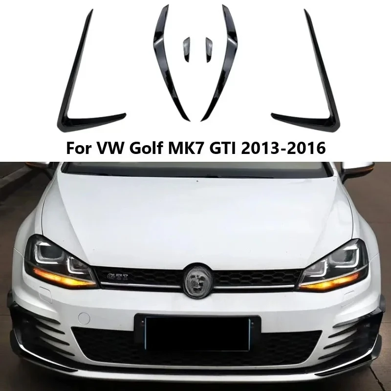 المصد الأمامي للسيارة سكين الهواء لسيارة VW Golf MK7 GTI 2013-2016 فوجليت مصبغة الجانب سكين الرياح الفاصل مجموعات هيكل السيارة اكسسوارات السيارات
