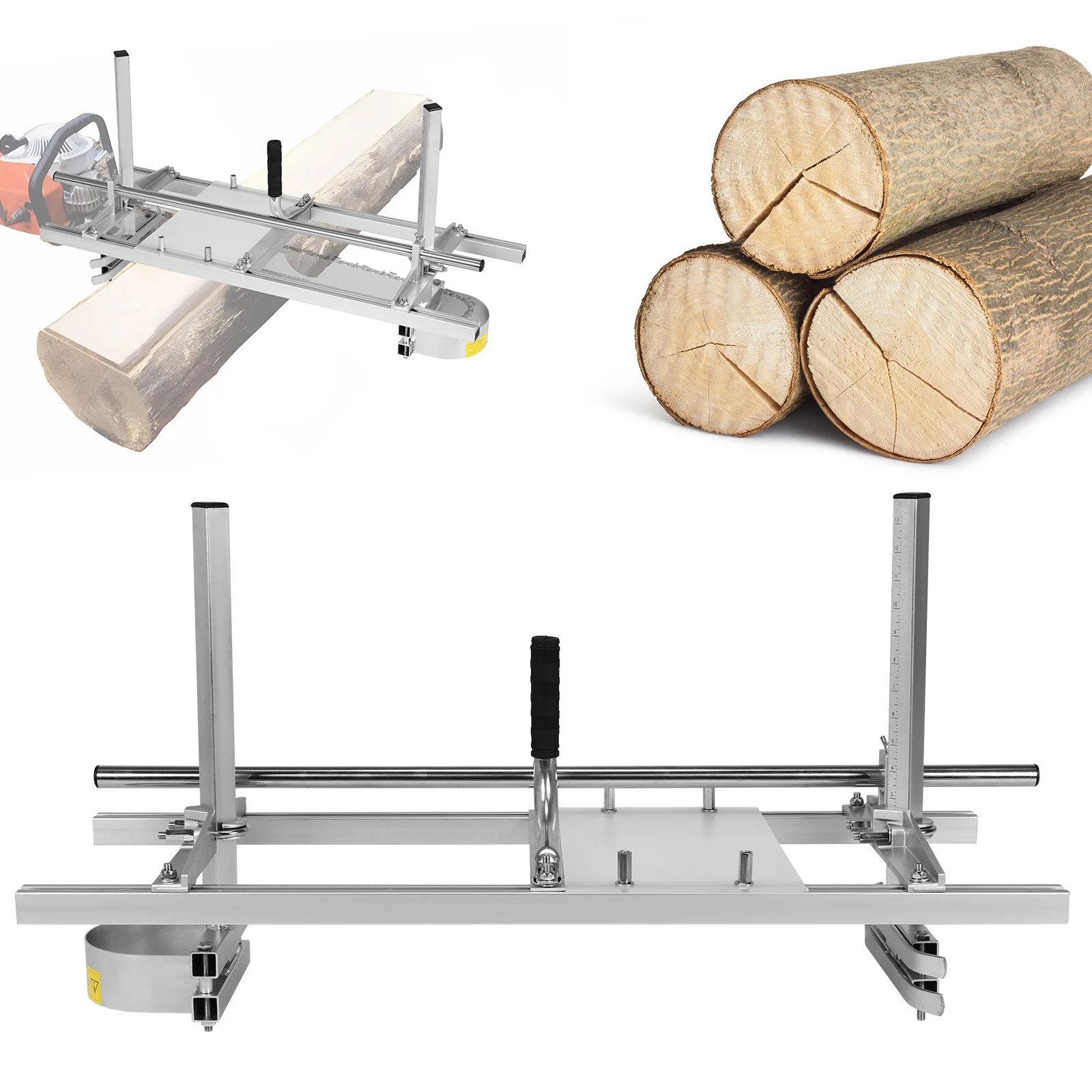 

36-дюймовая стальная регулируемая лесопилка для самостоятельной сборки с системой гибкого направления резки толщиной 0,5-12 дюймов для строителей и плотников