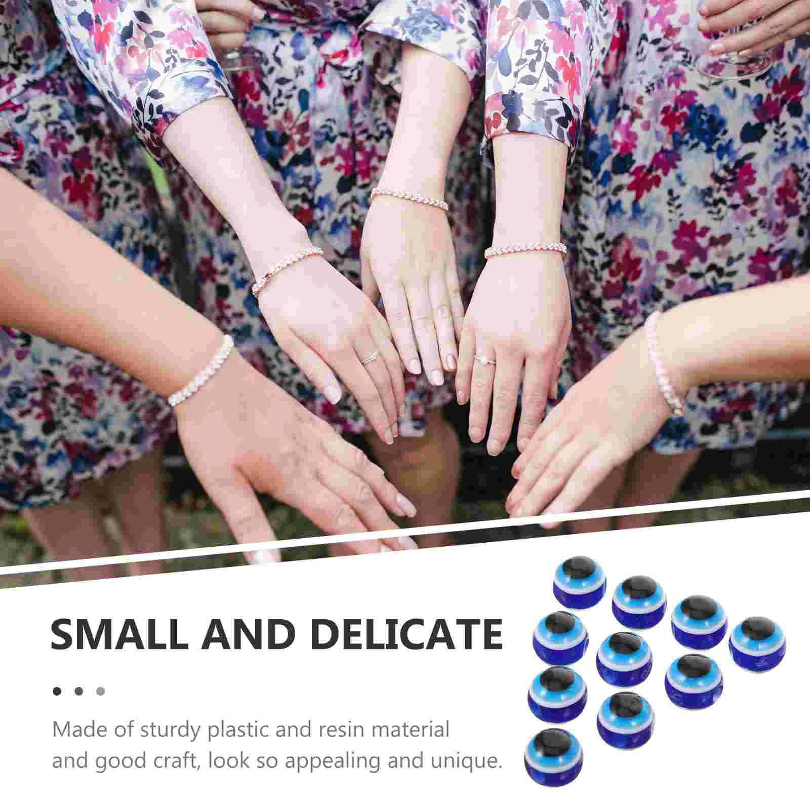 100pcs Resin Eye Beads 8mm Round Craft Jewelry Making Supplies Loose Beads Accessories for Bracelets Keychains