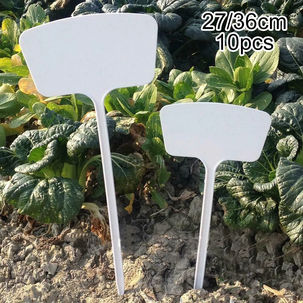 10Pcs T-Type Plastic Nursery Garden Plant Label Flower Tag Marker Stick Plant Tags Horticultural Signs