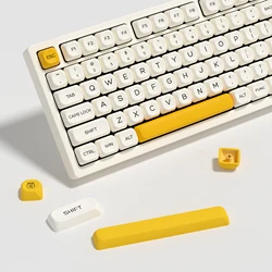 KBDiy 허니 밀크 KOA 키캡, 귀여운 애니메이션 ISO MAC 7u PBT 키캡, 60he 68he 138 키캡 세트, DIY 게임용 기계식 키보드 aula 독거미 키보드 F87 F108 F99 Pro ACE60 ACE68 레이니75 ak74 gx87 crush80 mad 60he raven68 레이븐68 프리플로우 키보드 한글 포인트 키캡