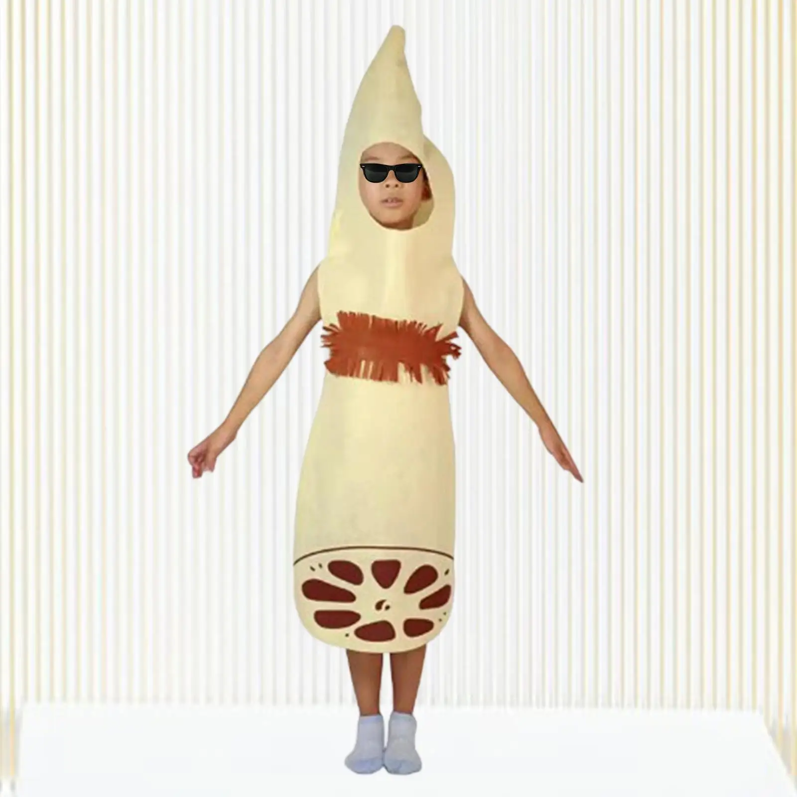 Lotus Root Costume Soft Dressing up Breathable Clothes Veggie Cosplay Outfit