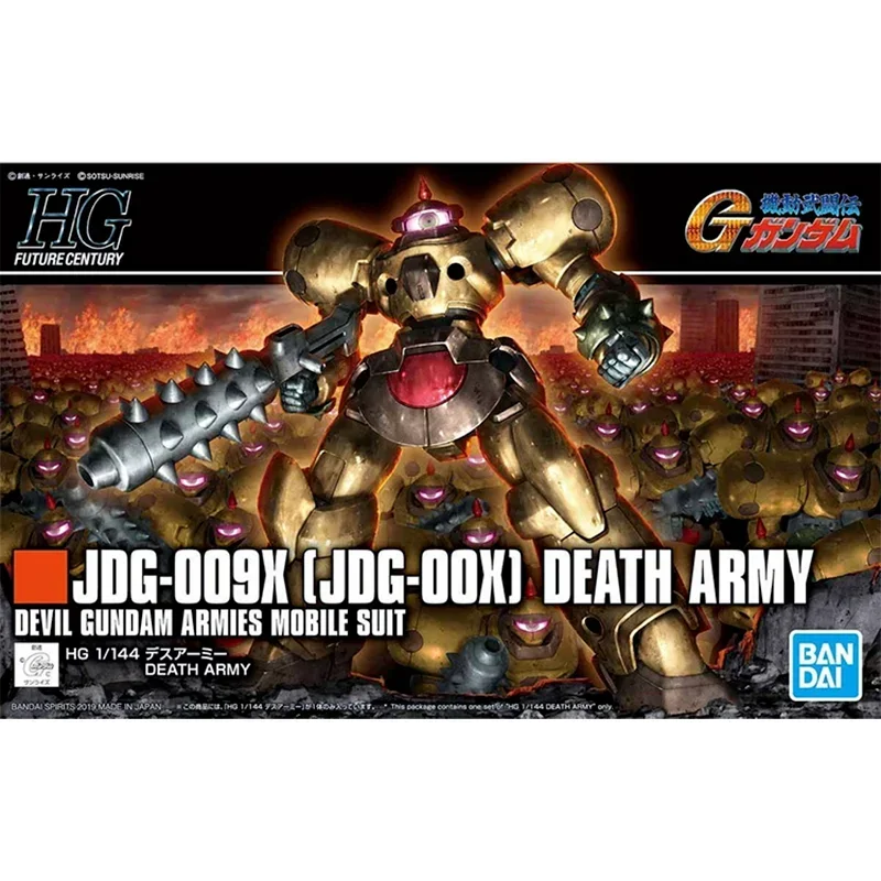 Bandai Originele Gundam Model Kit Anime Figuur HG 1/144 JDG-009X DEATH ARMY Actiefiguren Speelgoed Collectible Cadeaus voor Kinderen