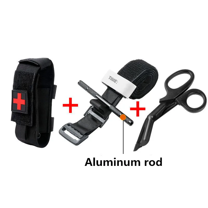 Taktyczna pierwsza pomoc Nowa metalowa aluminiowa opaska uciskowa Survival Hemostasis Druga generacja Ulepszenie Wielokrotne użycie Wzmocnienie