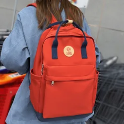 New Girl Red Travel Nylon College Backpack Cool Women Laptop School Bags Kawaii Female Leisure Ladies Cute Book Backpack Fashion