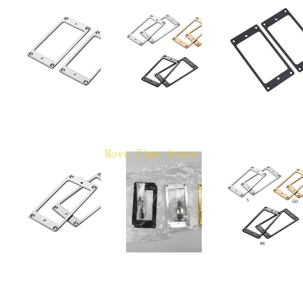 

92ME 2 шт./компл., монтажное кольцо для хамбакера из алюминиевого сплава, плоская рама звукоснимателя для гитары
