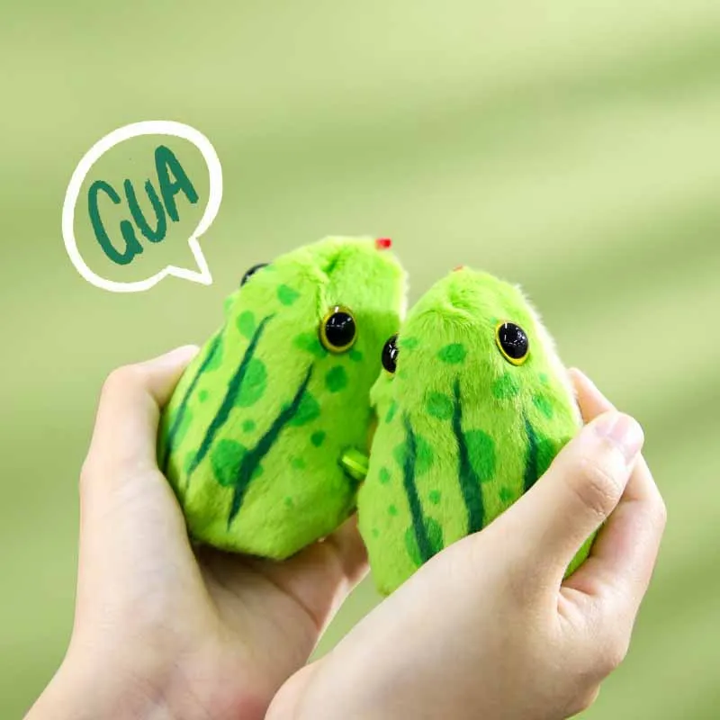 Grenouille sautante en peluche de dessin animé pour enfants, jouet de simulation mécanique, jouets interactifs mignons, cadeaux d'anniversaire