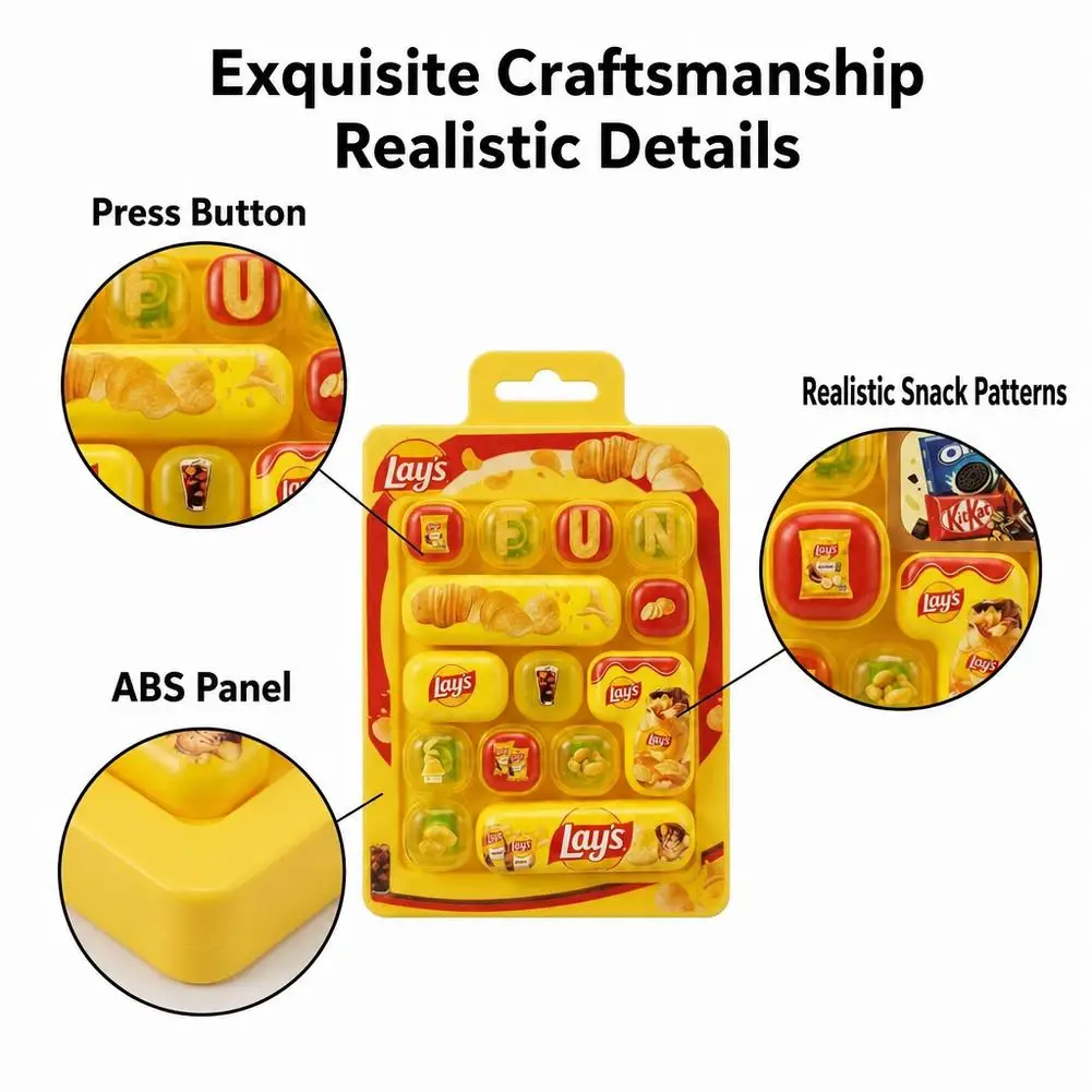 14Grid Keycap Clicker Anti-Stress Fidget Keyboard Keychain Decompression Button Cartoon Hand Relax Creative Gift 구 키캡 키링