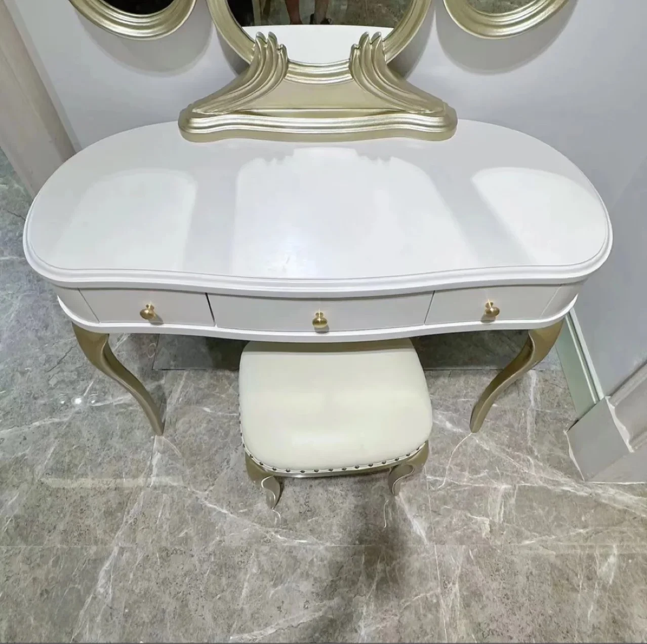 American light luxury solid wood dresser white French cabinet dresser wardrobe whole house dresser