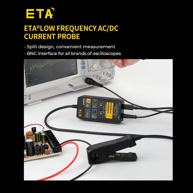 5301R AC/DC Low Frequency Current Probe High Precision 100A Auto Zero BNC Universal Interface