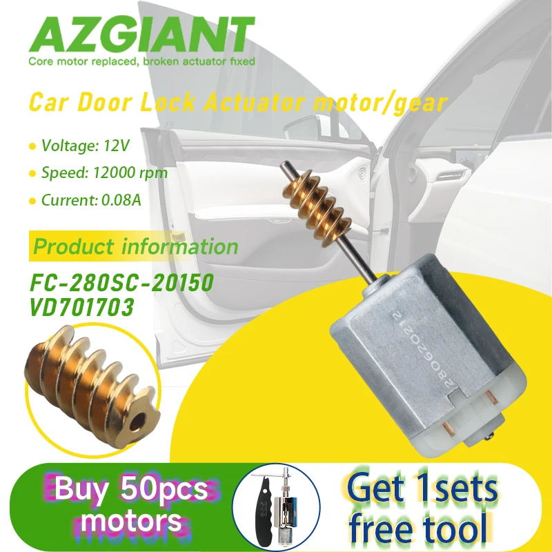 

Car Central Door Lock Motor and Gears FC-280 for 2017-2022 Hyundai Ioniq Brand New vehicle internal replacement parts DC 12V