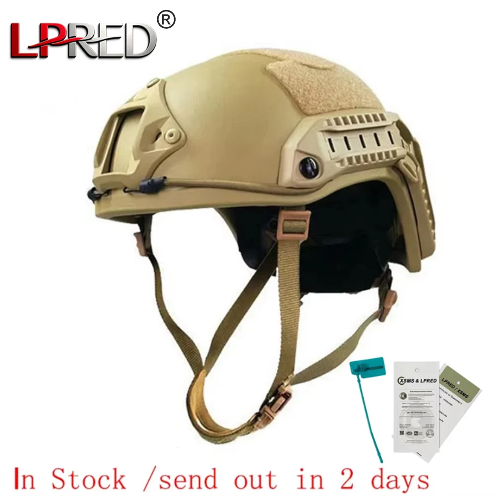 Casco Táctico LPRED Nuevo, Modelo PE FAST de Corte Alto, Casco Wendy .44, Casco de Seguridad de Aramida UHMW-PE, Casco MICH FAST
