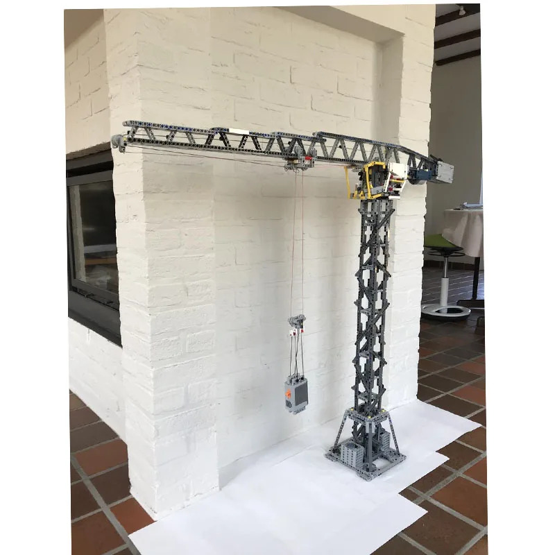 Building Blocks MOC-74206 Classic High-Rise Tower Remote Control Crane 1523 Parts Creative Holiday Christmas Toy Gift