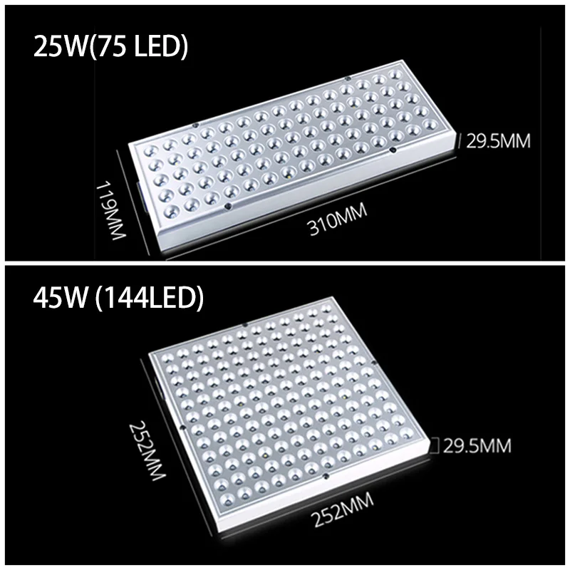 25W/45W LED Plants Grow Panel light  cultivo Growing Phyto Lamp UV IR kit For Indoor Greenhouse growbox room vegetable tent