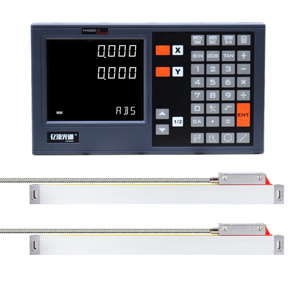 

YH200 Dro Digital Readout Linear Scale Set Display Kit 5U 5V TTL 100MM to 1000MM for Lathe Mill CNC Machines 2/3 Axis