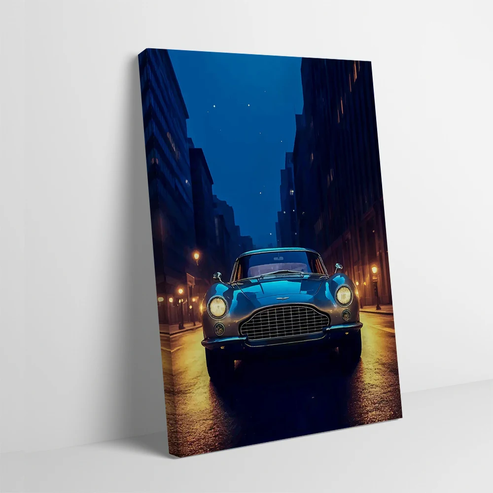 Aston Sports Car Db5 Printing Poster Pictures Wall Art Canvas Painting for Living Room Decoration Home Decor Items Wand Deko