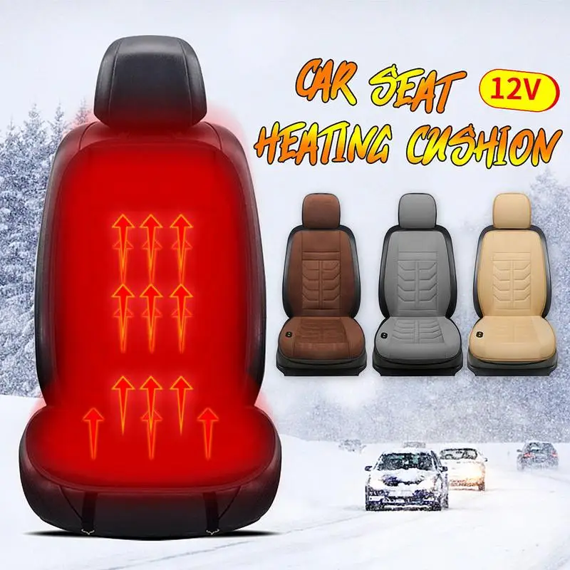 

Car Heated Seat Covers Vehicle Heating Seat Warmer Winter Seating Cushion With 2 Heat Levels Auto Chair Pad For Home Office Use