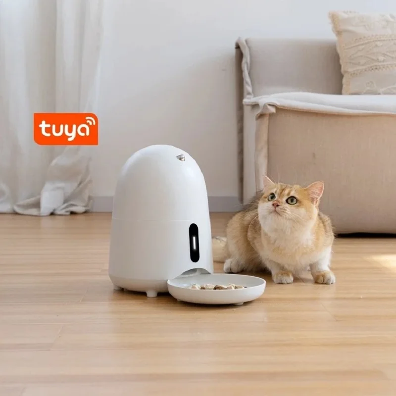 

8d,Tuya Cat Food Automatic Feeder Camera Wifi App Cat Dog Automatic Pet Feeder Dispenser Smart 2L Cats Furniture Food Mascota