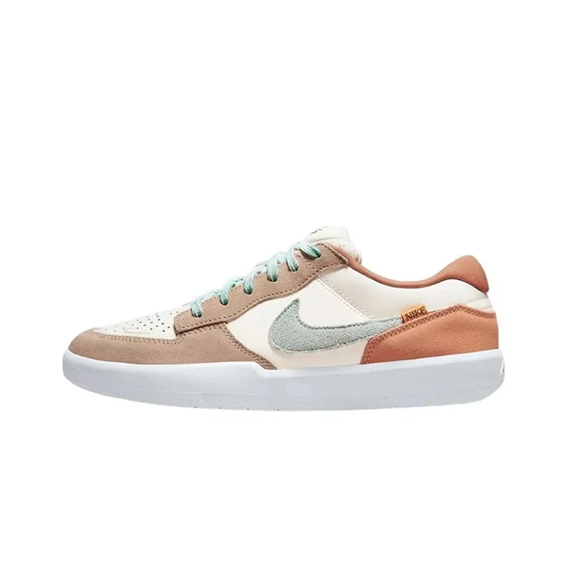 

Original Nike SB Force 58 Men's and Women's Skateboarding Shoes Wear Resistant Unisex Brownish White Sneakers FN8888-131