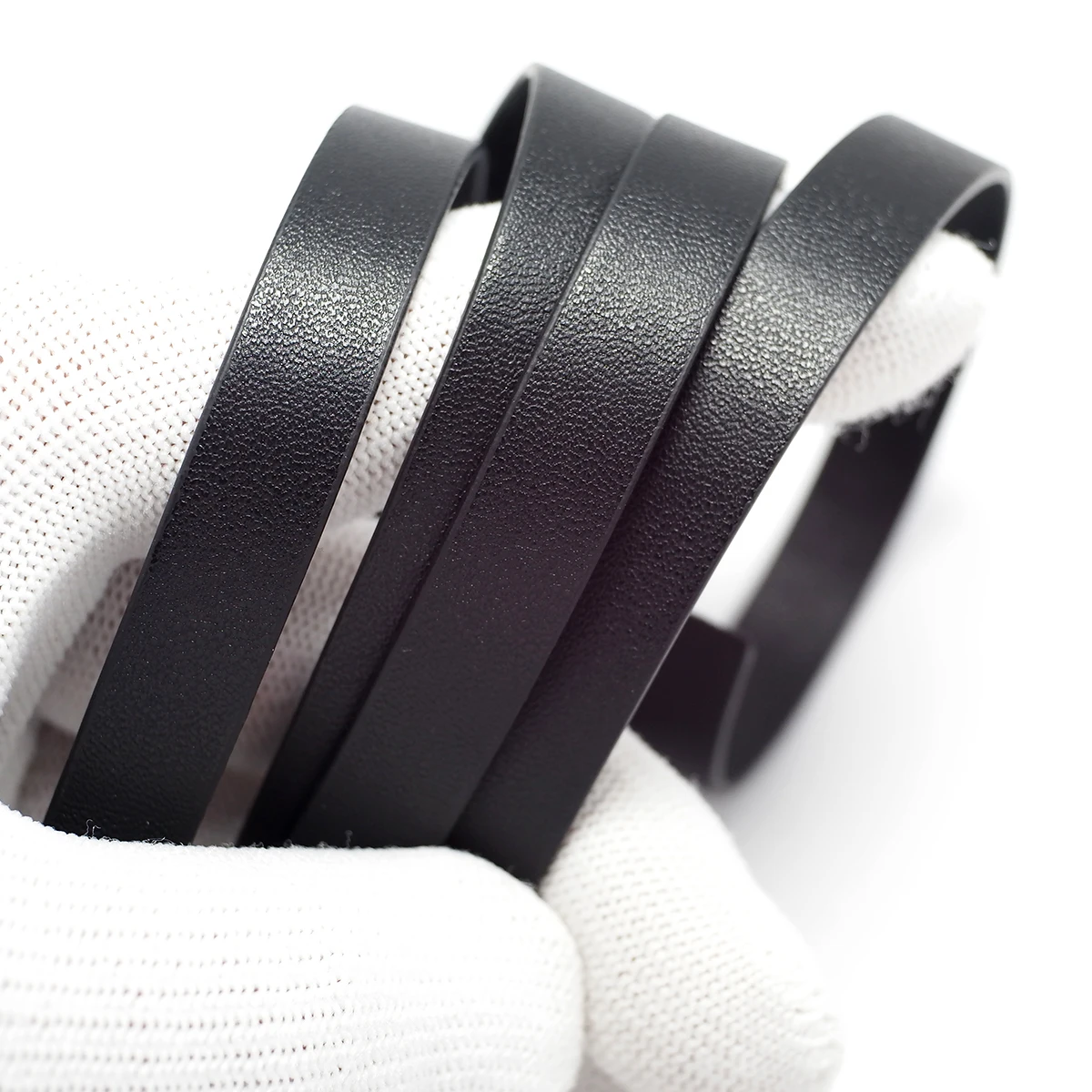 Black Soft Leather Cord,Fine Litchi Texture 10x1mm Leather Strips,Bracelet Making, Crafting Supplies,Synthetic Leather