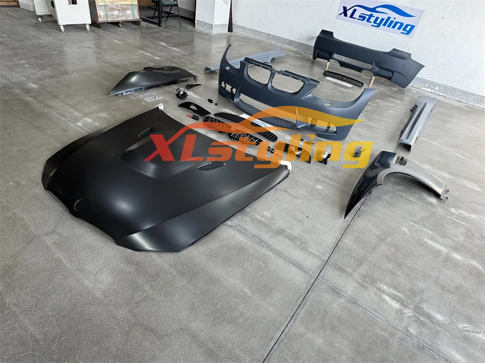for XLstyling Car Conversion Upgrade Facelift Front Rear Bumper M3 Bonnet Hood Fenders Body Kit for BMW E92 Pre Bodykit