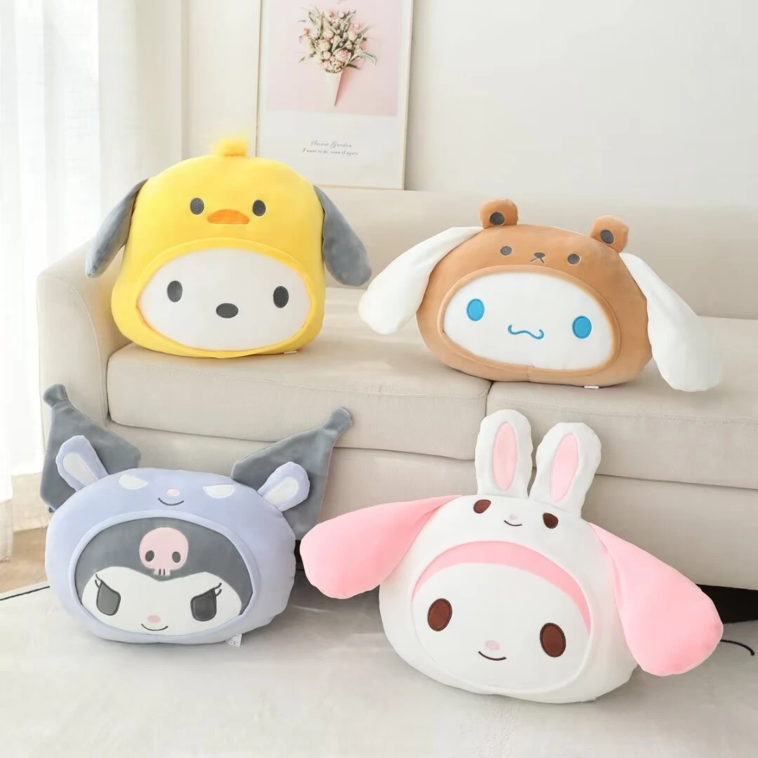 Stuffed Anime Kuromi My Melody Pochacco Cinnamoroll Back Cushion Very Soft Cute Throw Pillow Sofa Bed Home Decor Xmas Gifts