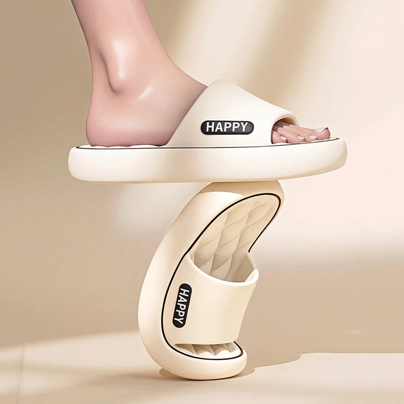 

Soft Cloud Thick Bottom Indoor Slippers Women Summer 2026 Fashion Candy Color Beach Slippers Plus Size 45 Couple's Home Slides