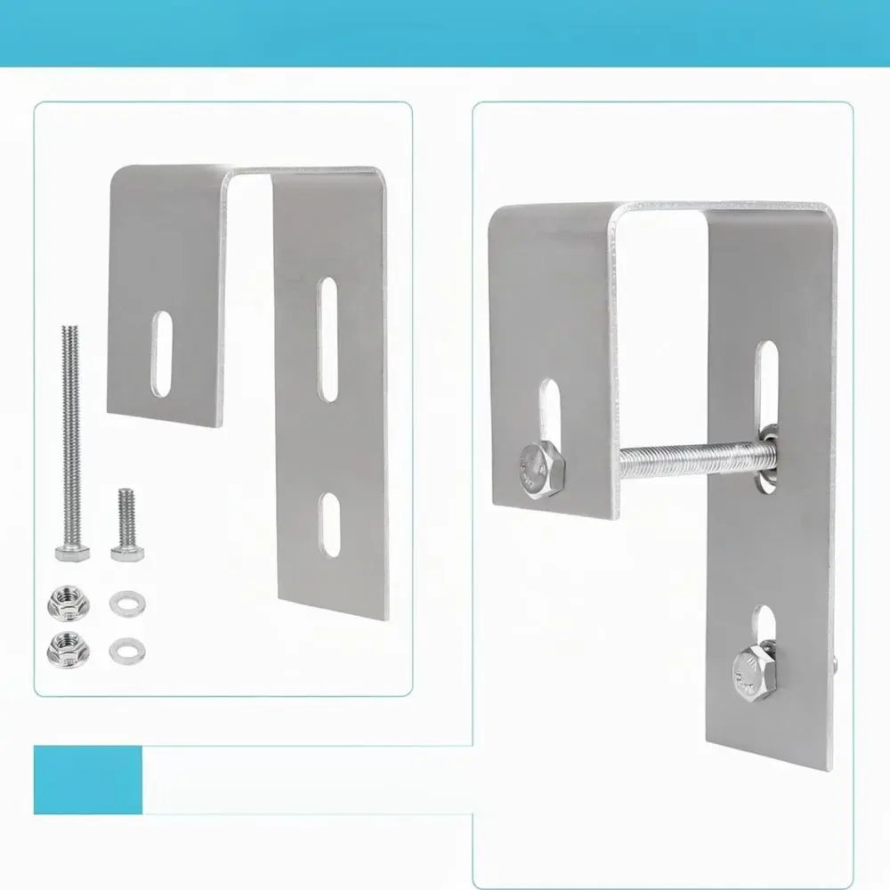 Photovoltaic System Installation Bracket Stainless Steel Balcony Hook For Home Solar Energy Mounting Hardware