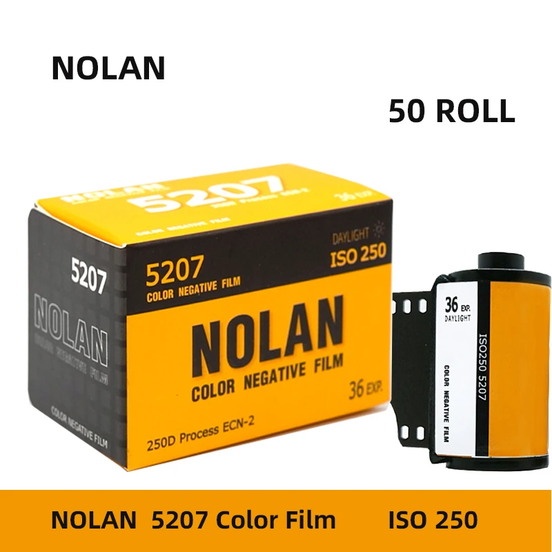 

50 Roll Nolan 5207 250D 135 Color Film Roll Negative Film ECN2 Processing Iso 250 36EXP/Roll