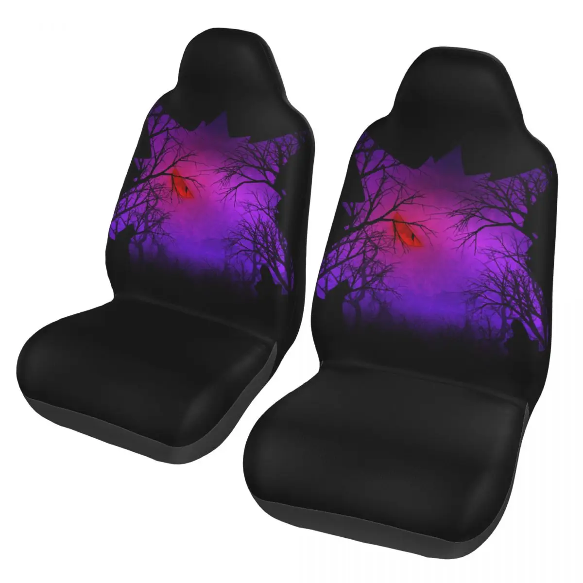 

Gengar Forest Poke-Mon Universal Car Seat Cover Four Seasons Women Ghost Kaiju Japan Style Seat Covers Fabric Car Styling