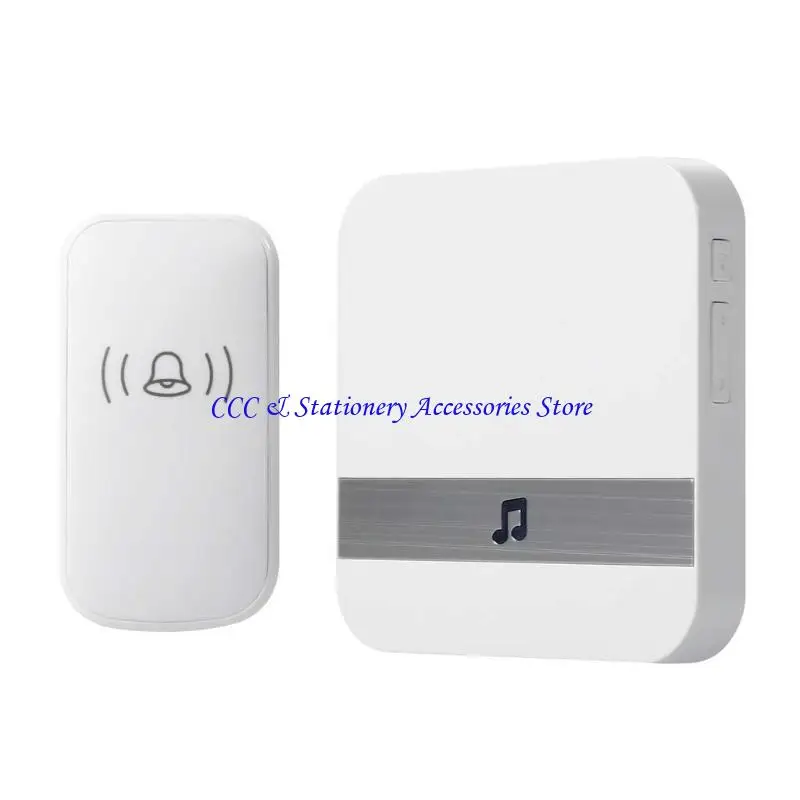 Q1JC EU US PLUCT AC 90-260V اللاسلكي جرس الباب 50 حلقات 300 متر عن بعد لمسافة اللمس زر الباب 5 مستويات قابلة للتعديل فولو