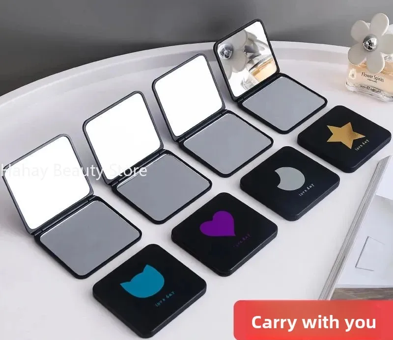 Specchietti portatili Specchio compatto bifacciale Specchio cosmetico tascabile Specchio per trucco pieghevole Mini trucco quadrato Vanity