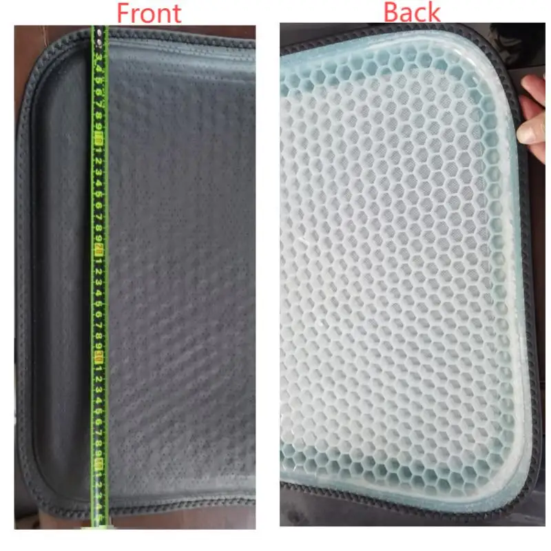 3D Hip Protector Leather Car Seat Cushion Honeycomb Gel Comfortable and Breathable Pressure Reducing , for Car, Home and Office