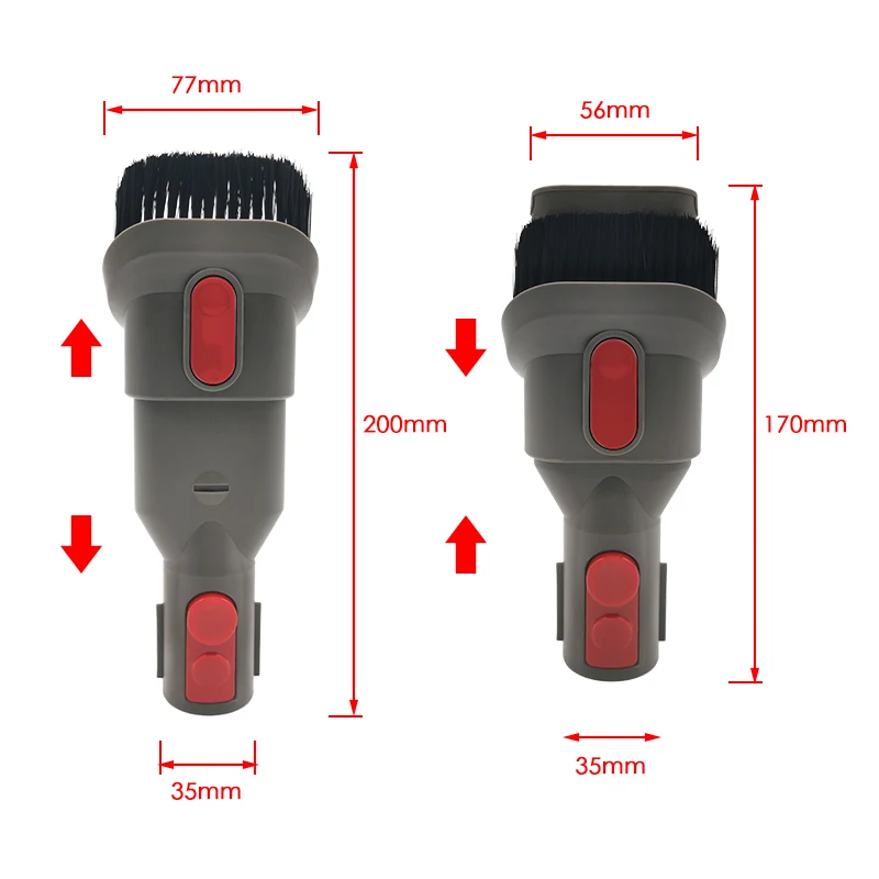 For Dyson V11 V10 V12 V8 V7 Replacement Brushes Nozzle Accessories Tool Kit Vacuum Cleaner Spare Parts Long Nozzle Bristle Brush