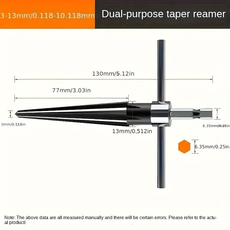 High speed steel cone cutter, compatible with chamfering tool accessories for wood, metal, and plastic drill bits