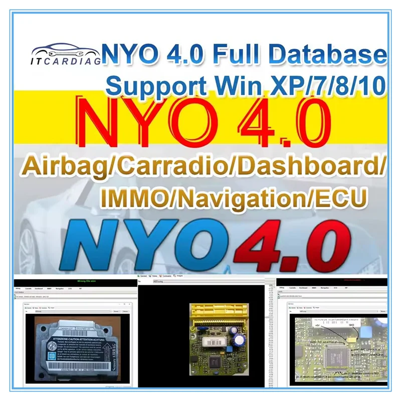

Auto Repair Software NYO4.0 Full Database for Airbag Car Radio Dashboard IMMO Navigation NYO 4 Support Win7/8/10