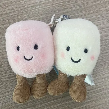 New Fun Marshmallow Keychain Cotton Candy Two Tone Cute Soft Two Tone Keychain Bag Pendant Accessories Dolls Pendant Xmas Gifts image 6