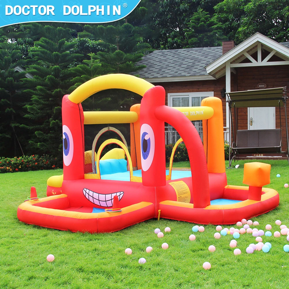 Inflatable Bouncer with slide Play for kids ages 2 to 8 Outdoor backyard slide Bed Jump Playgrounds