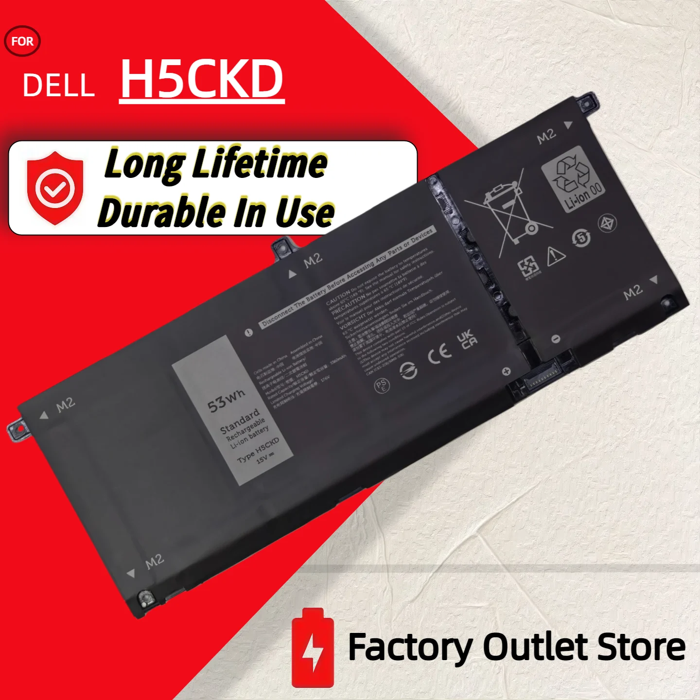 الجملة والتجزئة ❗ ❗ ❗   JK6Y6 40WH H5CKD 53WH لـ Dell Latitude 3410 3510 Vostro 14 5402 5501 5502 Inspiron 5300 5301 9077G