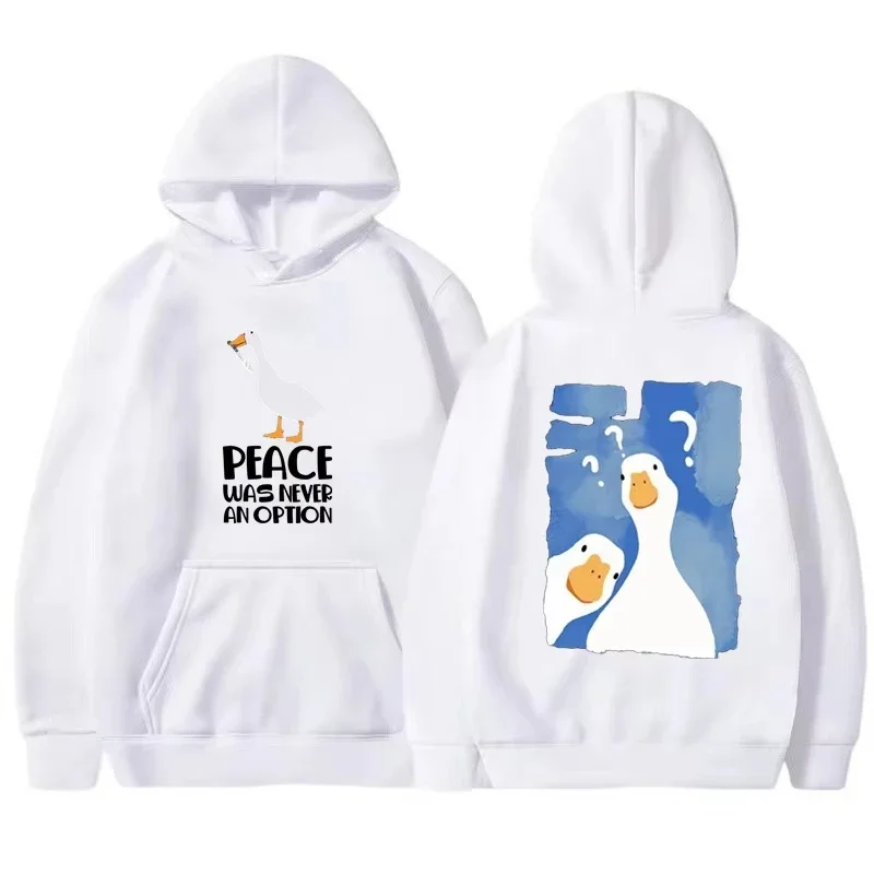 2026 Fashion Male and female couples Cute duck print Hoodie Casual Hoodies Pullovers Sweatshirts Men's Color Hoodies Sweatshirt