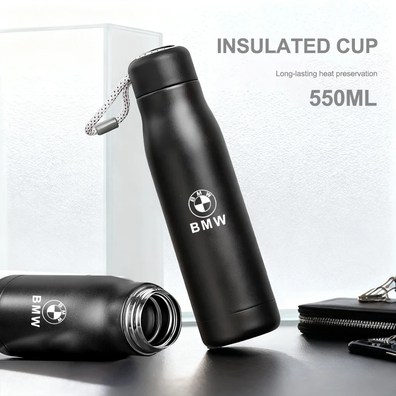 

For BMW 1 2 3 4 5 7 Series X1 X3 X4 X5 X6 X7 F10 F20 F30 G20 G30 F15 F16 Car Thermos Cup Portable Sport Kettle Insulated Cup