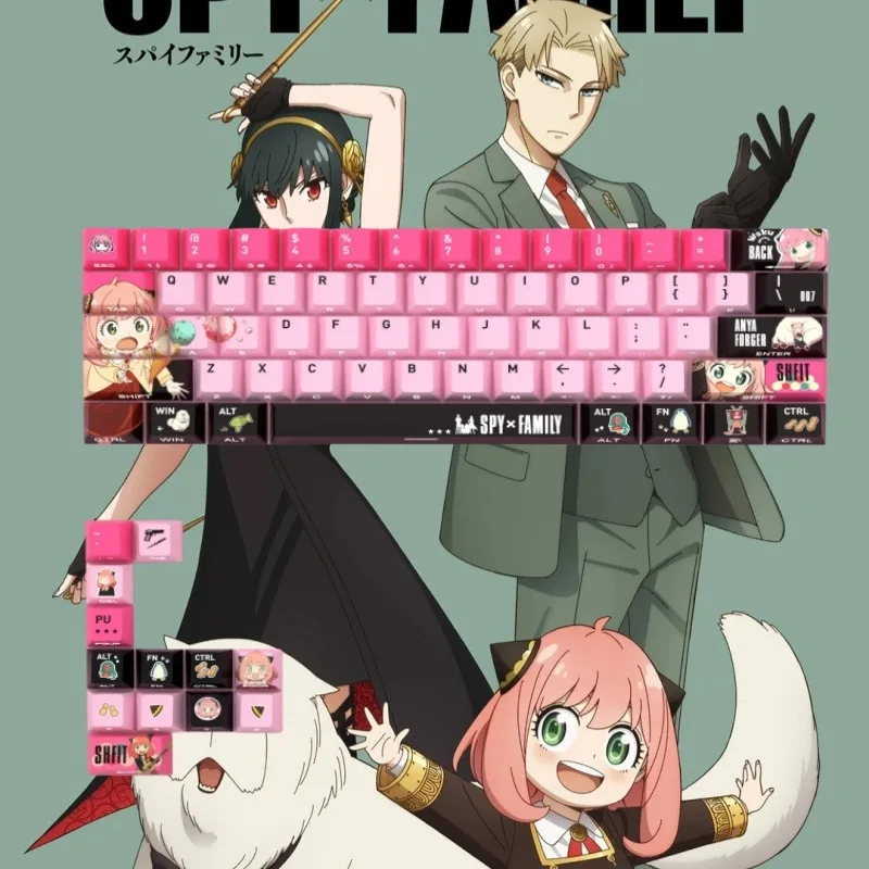 SPYFAMILY Anya Theme Anime Keycap Mechanical Keyboard Cherry PBT Custom Keycap PC Game Keyboard Accessories Cartoon Gift Series