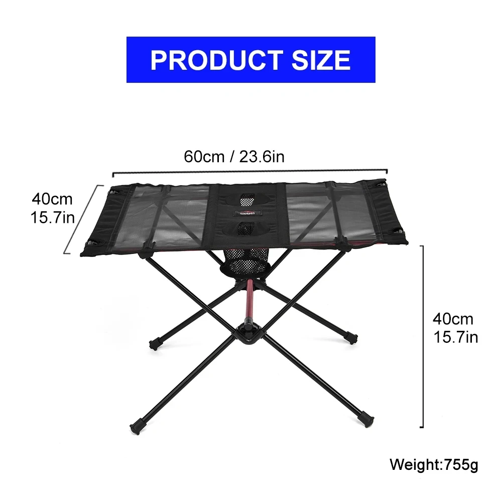 Imagem -02 - Widesea-mesa Dobrável para Acampamento Mesa Dobrável para Turistas Piquenique Jantar Pliante Equipamento de Viagem Mesa de Pesca ao ar Livre