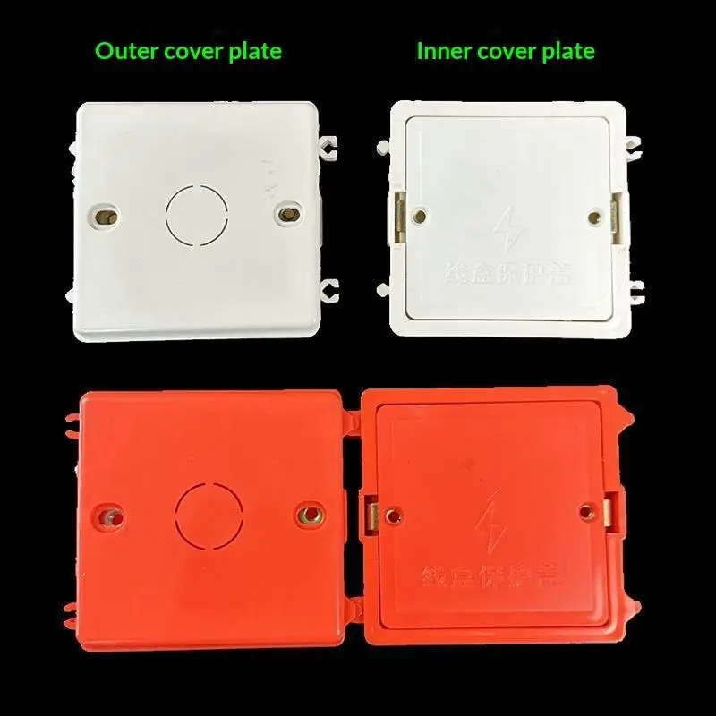 PVC Electrical Junction Box Covers Sturdy Build Multiple Shapes For Home Renovation Electrical Projects..